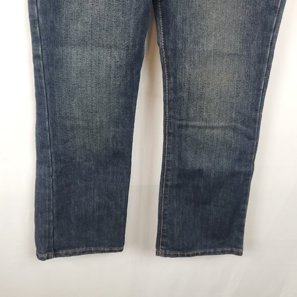 Place Kids Boys Bootcut Sz 8 Husky Denim Dark Wash Jeans - Picture 3 of 15